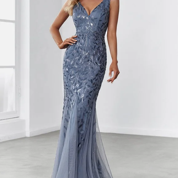 slim fit dress slacks Wholesale Bridesmaid Dress Embroidery See-Though Maxi Long